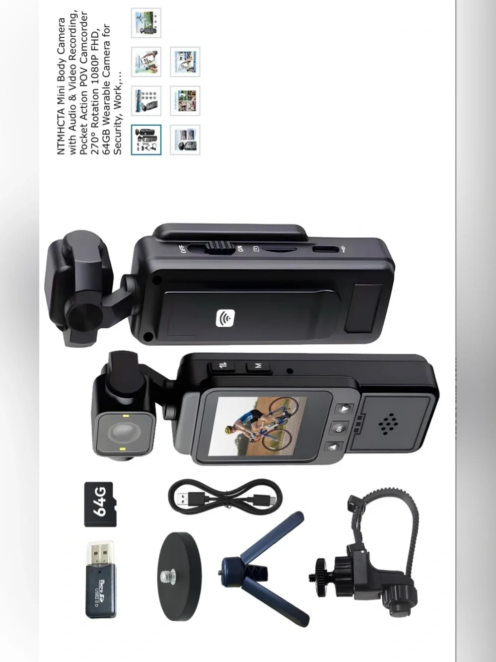 Wearable Body/Pocket Camera - Black